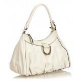 Gucci Vintage - Guccissima Leather D-Ring Shoulder Bag - Bianco - Borsa in Pelle - Alta Qualità Luxury