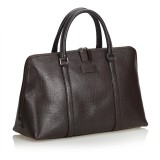 Gucci Vintage - Leather Boston Bag - Nero - Borsa in Pelle - Alta Qualità Luxury