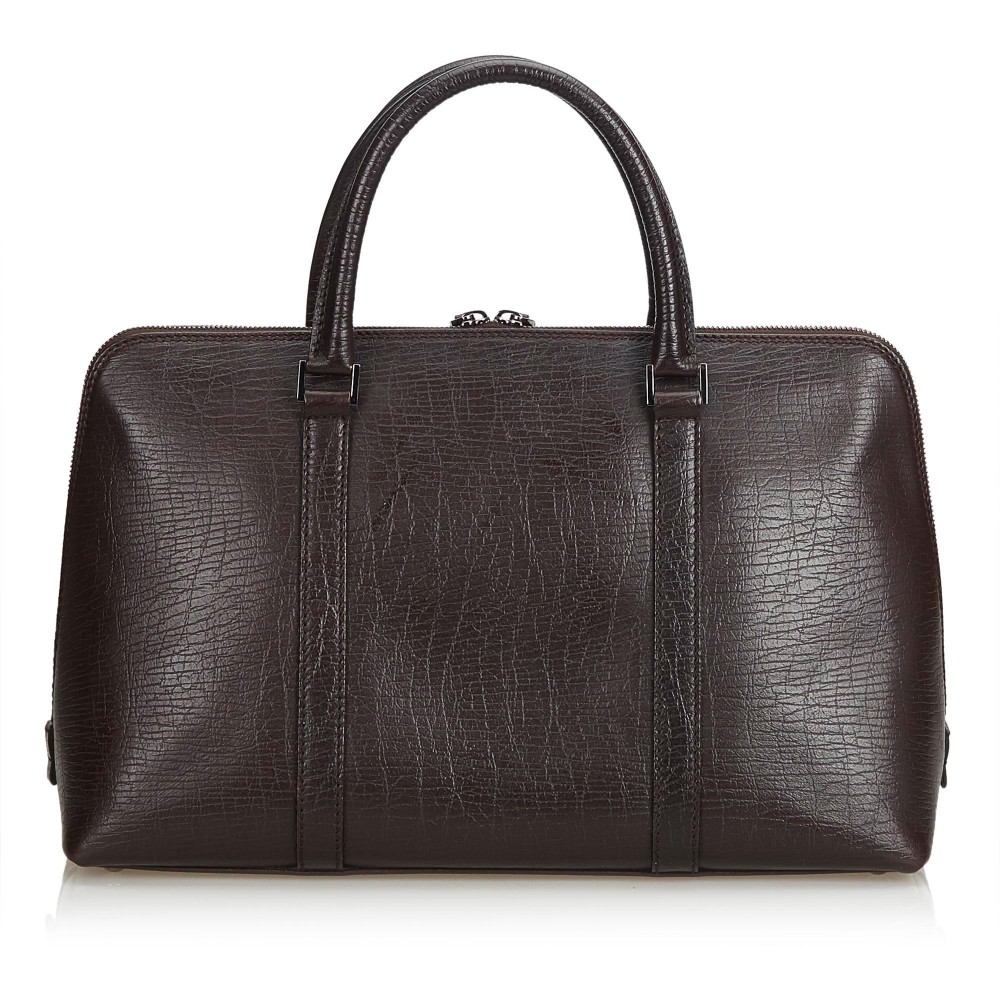 Gucci Vintage - Leather Boston Bag - Black - Leather Handbag - Luxury High Quality - Avvenice