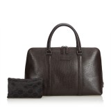 Gucci Vintage - Leather Boston Bag - Nero - Borsa in Pelle - Alta Qualità Luxury