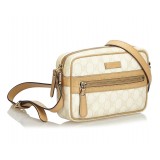 Gucci Vintage - GG Crossbody Bag - White - Leather Handbag - Luxury High Quality