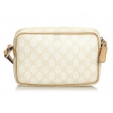 Gucci Vintage - GG Crossbody Bag - White - Leather Handbag - Luxury High Quality