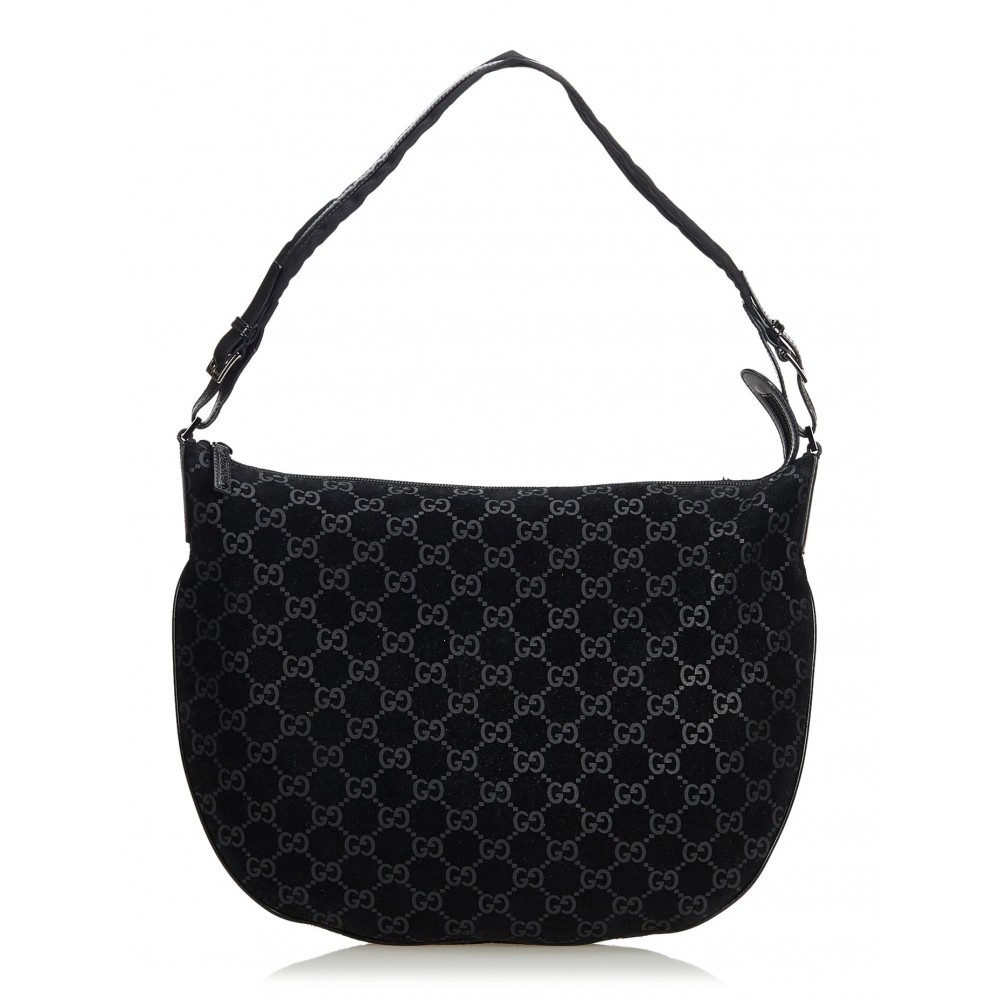 Gucci Vintage - Large GG Horsebit Hobo Bag - Black - Leather Handbag -  Luxury High Quality - Avvenice