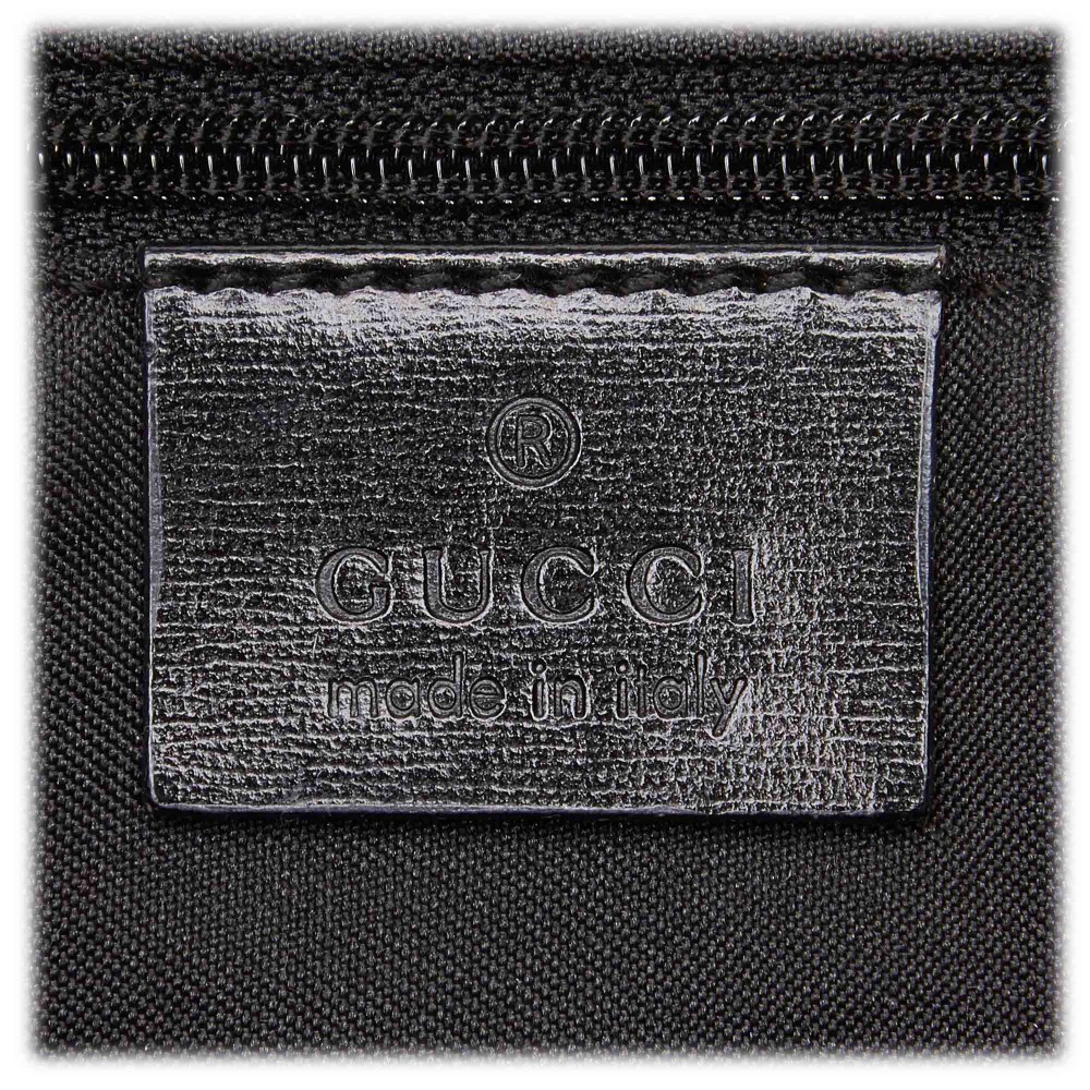 Gucci Vintage - GG Suede Hobo Bag - Black - Leather Handbag