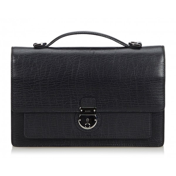 Gucci Vintage - Leather Handbag Bag - Black - Leather Handbag - Luxury High Quality