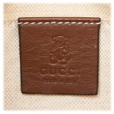 Gucci Vintage - Flora Canvas Tote Bag - Blu - Borsa in Pelle - Alta Qualità Luxury