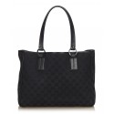 Gucci Vintage - Guccissima Jacquard Tote Bag - Black - Leather Handbag - Luxury High Quality