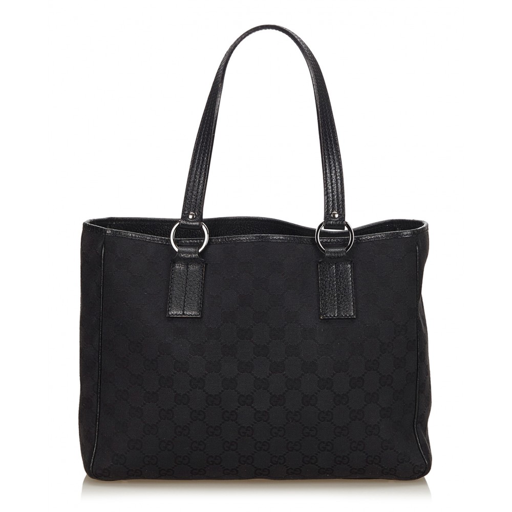 Gucci Vintage - Guccissima Canvas Shoulder Bag - Black - Leather Handbag -  Luxury High Quality - Avvenice