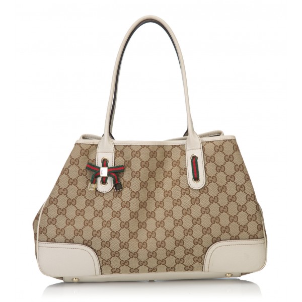 Gucci Vintage - Guccissima Princy Tote Bag - Brown - Leather Handbag - Luxury High Quality