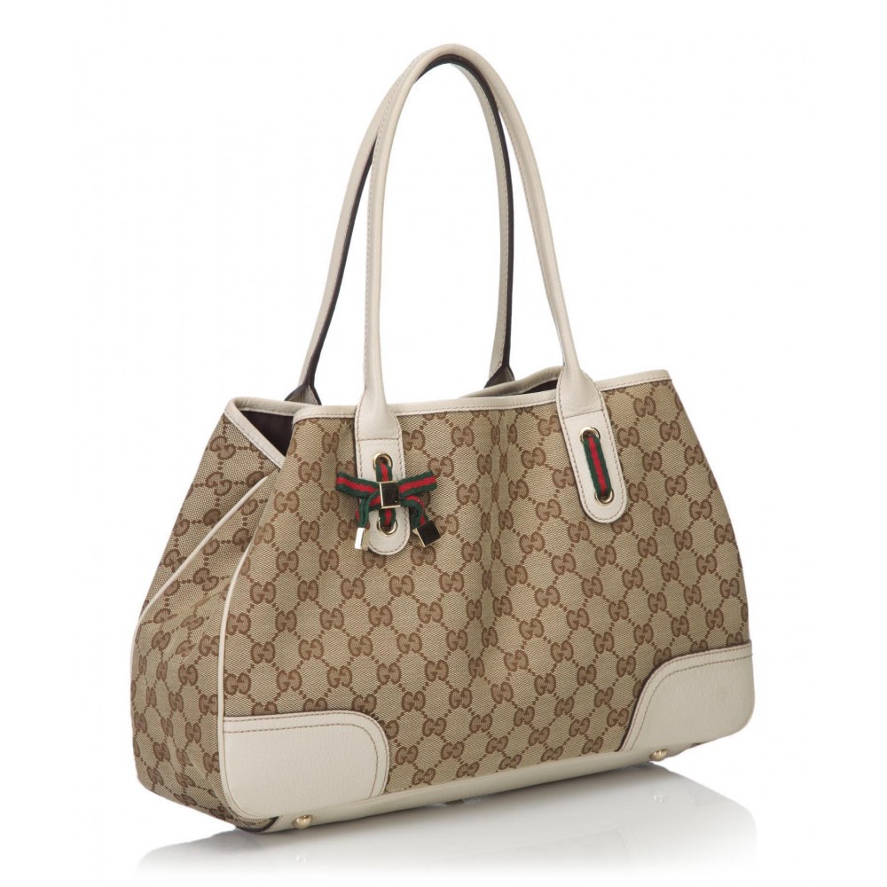 Gucci Vintage - Guccissima Princy Tote Bag - Brown - Leather Handbag ...
