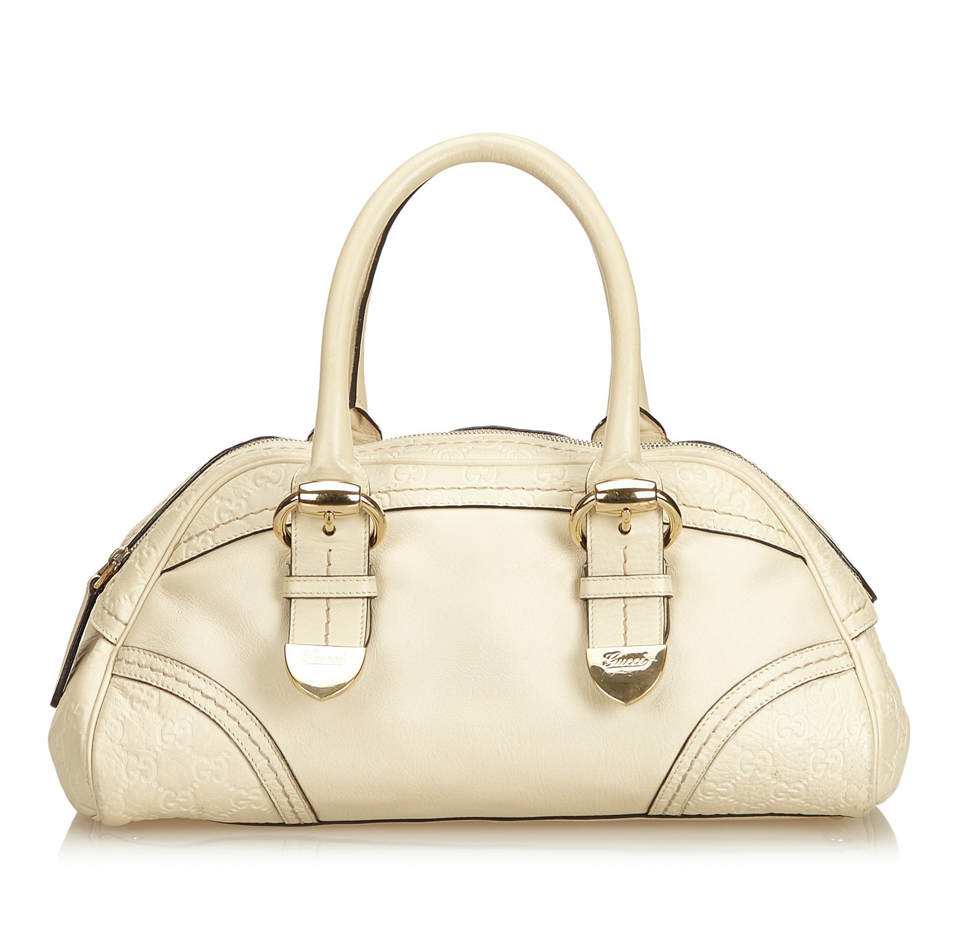 gucci white leather purse