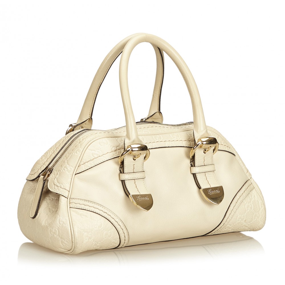 Gucci Vintage - Guccissima Leather Shoulder Bag - White - Leather ...