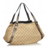 Gucci Vintage - GG Jacquard Pelham Tote Bag - Marrone - Borsa in Pelle - Alta Qualità Luxury