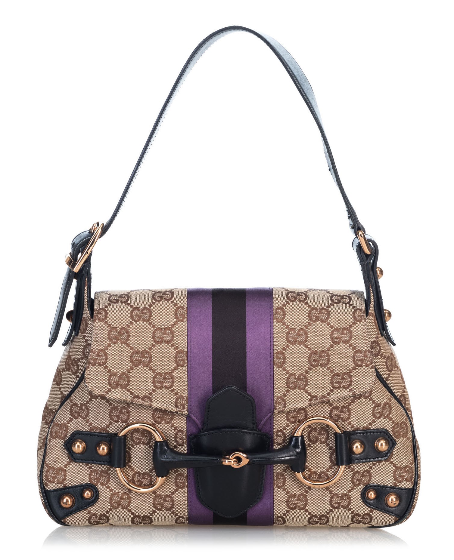 Gucci Vintage - Guccissima Horsebit Shoulder Bag - Brown - Leather Handbag  - Luxury High Quality - Avvenice