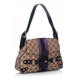 Gucci Vintage - Guccissima Horsebit Shoulder Bag - Brown - Leather Handbag - Luxury High Quality