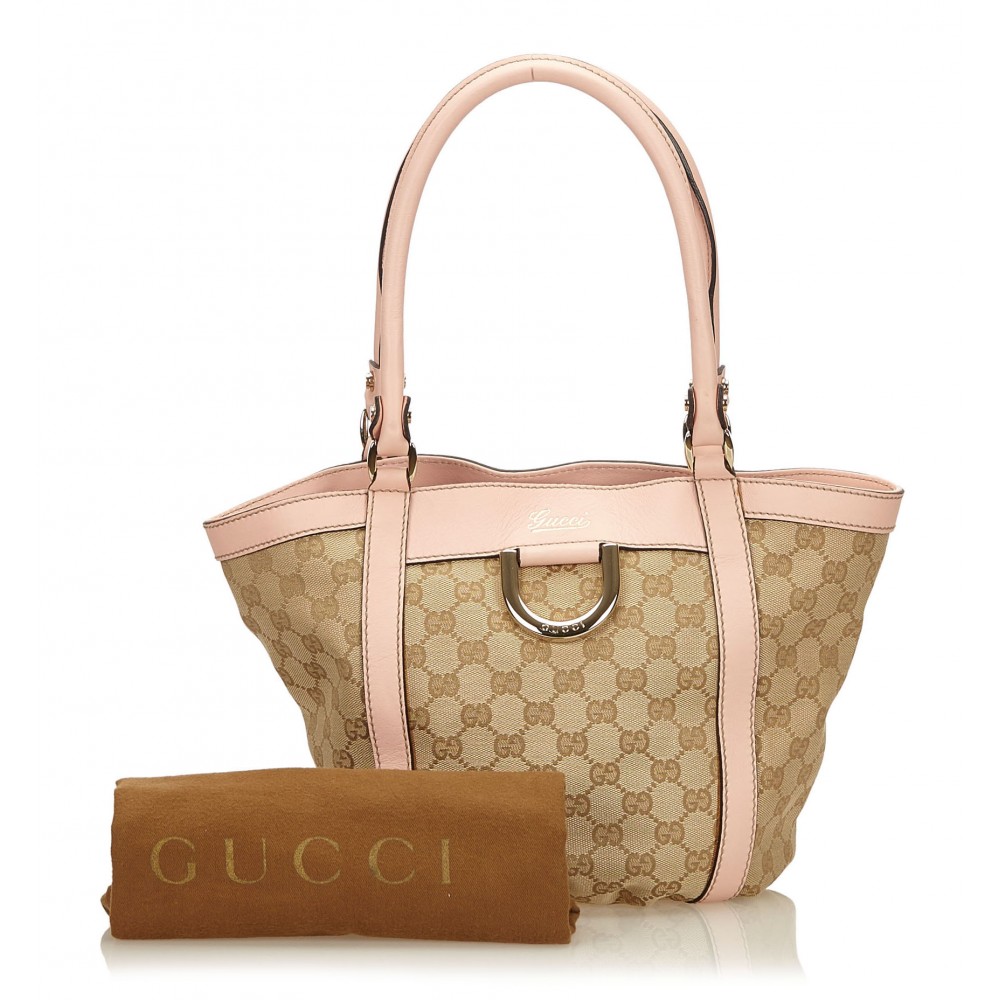 Gucci Vintage - GG Jacquard Tote Bag - Brown - Leather Handbag - Luxury  High Quality - Avvenice