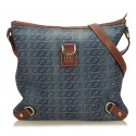 Gucci Vintage - Jacquard Abbey Crossbody Bag - Blu - Borsa in Pelle - Alta Qualità Luxury