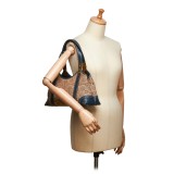 Gucci Vintage - Horsebit Jacquard Shoulder Bag - Marrone - Borsa in Pelle - Alta Qualità Luxury