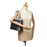 Gucci Vintage - Canvas Abbey Tote Bag - Blue - Leather Handbag - Luxury High Quality