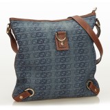 Gucci Vintage - Jacquard Abbey Crossbody Bag - Blue - Leather Handbag - Luxury High Quality