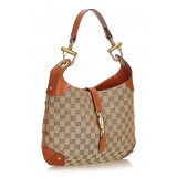 Gucci Vintage - Guccissima New Jackie Jacquard Hobo Bag - Brown - Leather Handbag - Luxury High Quality