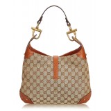Gucci Vintage - Guccissima New Jackie Jacquard Hobo Bag - Brown - Leather Handbag - Luxury High Quality