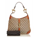 Gucci Vintage - Guccissima New Jackie Jacquard Hobo Bag - Brown - Leather Handbag - Luxury High Quality