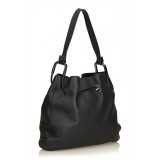 Gucci Vintage - Leather Drawstring Shoulder Bag - Black - Leather Handbag - Luxury High Quality