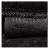 Gucci Vintage - Leather Drawstring Shoulder Bag - Nero - Borsa in Pelle - Alta Qualità Luxury