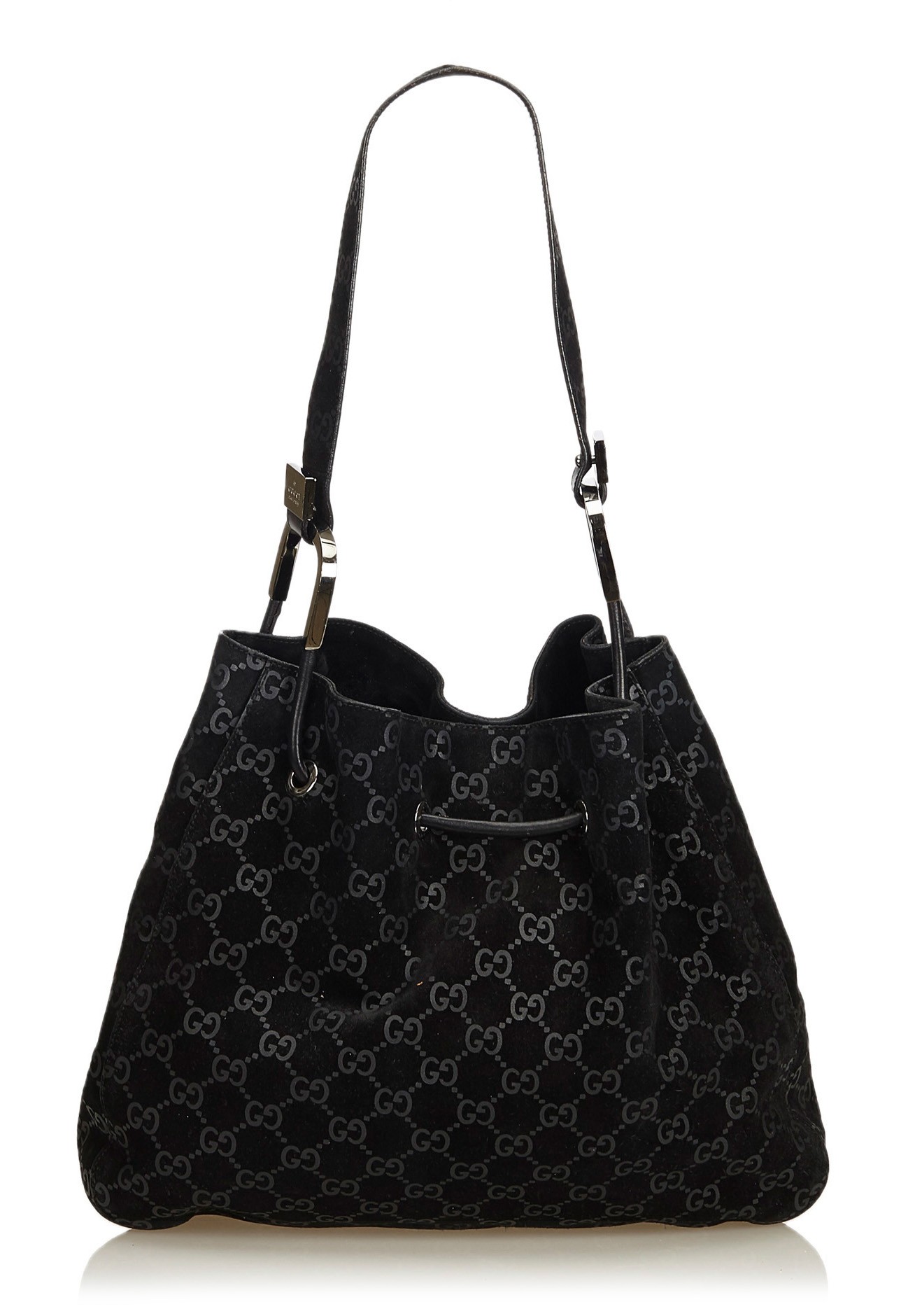 Gucci Vintage - GG Jacquard Tote Bag - Brown - Leather Handbag