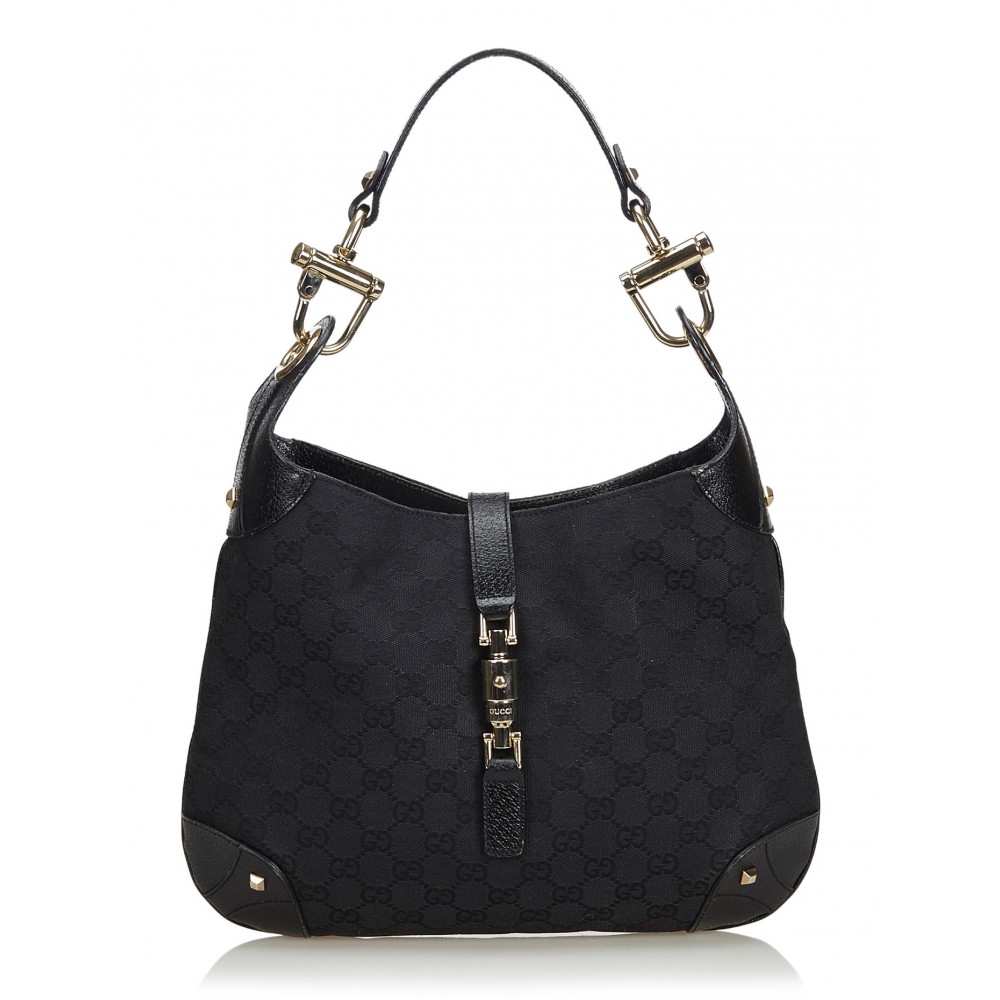 Gucci Vintage Black Leather Shoulder Bag Gucci