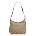 Gucci Vintage - GG Web Jacquard Shoulder Bag - Brown - Leather Handbag - Luxury High Quality