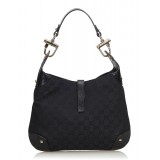 Gucci Vintage - GG New Jackie Jacquard Hobo Bag - Black - Leather Handbag - Luxury High Quality