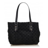 Gucci Vintage - GG Mouton Jolicoeur Tote Bag - Black - Leather Handbag - Luxury High Quality