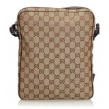 Gucci Vintage - GG Jacquard Crossbody Bag - Brown - Leather Handbag - Luxury High Quality