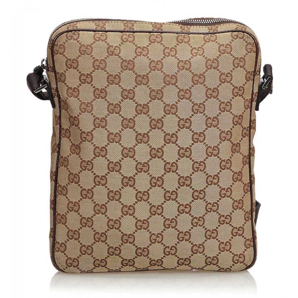 Gucci Vintage - GG Supreme Crossbody Bag - Brown - Leather Handbag - Luxury  High Quality - Avvenice