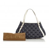 Gucci Vintage - Canvas Pelham Tote Bag - Blue - Leather Handbag - Luxury High Quality