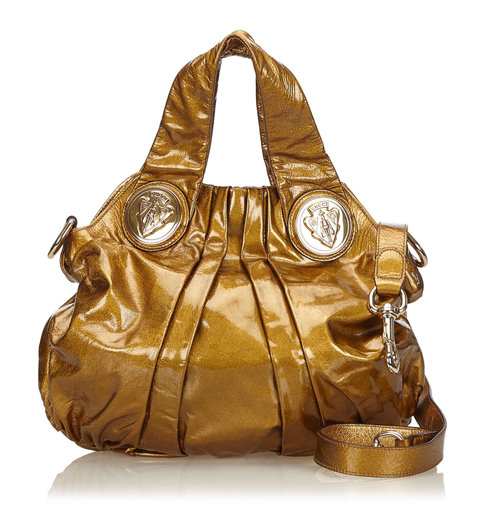 Gucci Vintage - Patent Leather Hysteria Bag - Gold - Leather Handbag -  Luxury High Quality - Avvenice