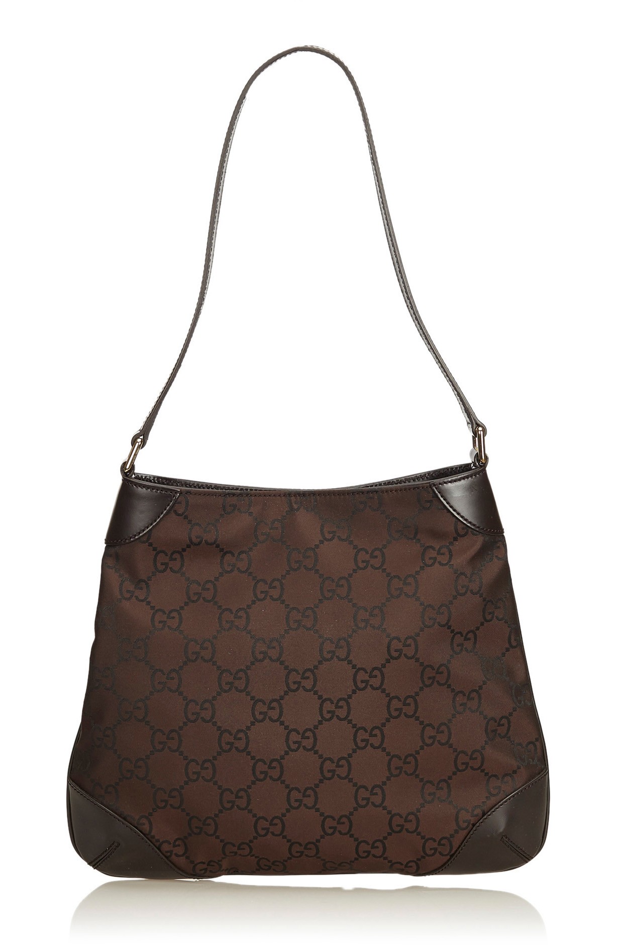 Gucci Vintage - GG Canvas Shoulder Bag - Brown - Leather Handbag