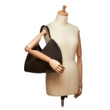 Gucci Vintage - Canvas Hobo Bag - Brown - Leather Handbag - Luxury High Quality