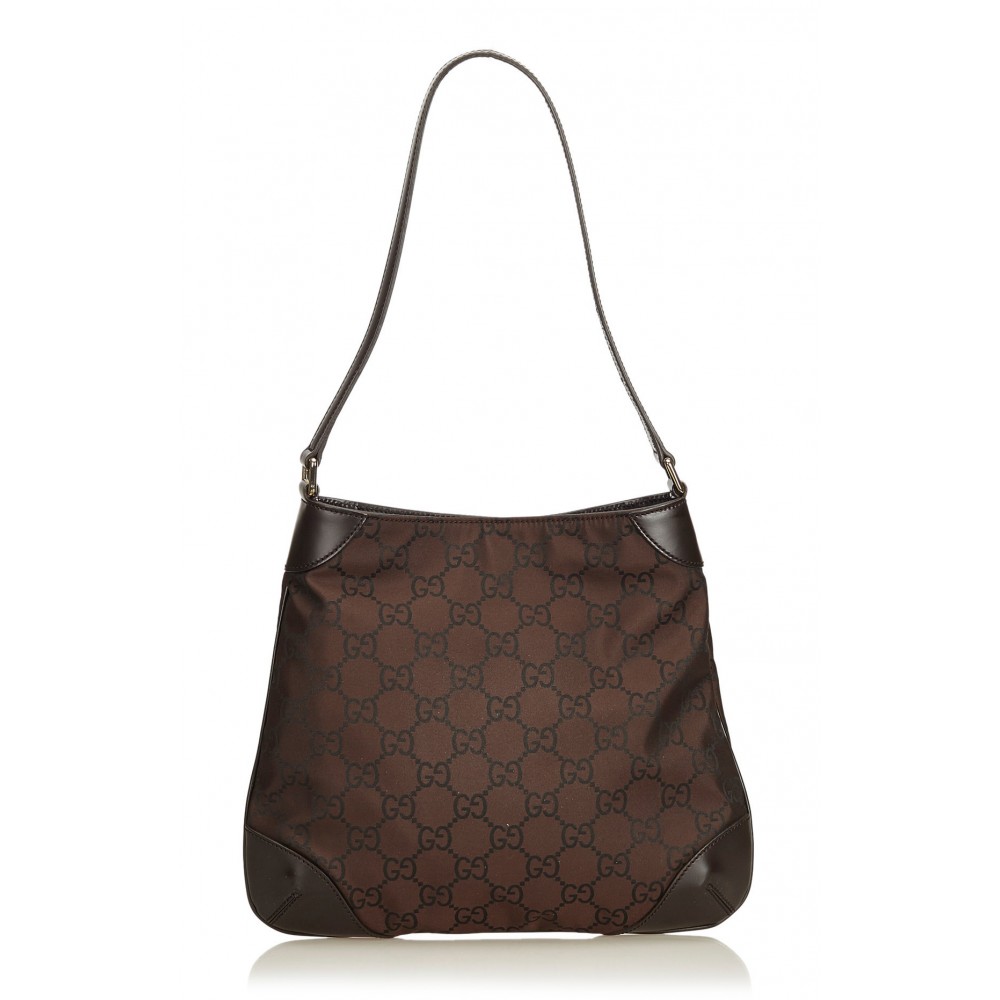 VINTAGE GUCCI FINDS — Vtg. Gucci Brown Saddle Leather Shoulder Bag