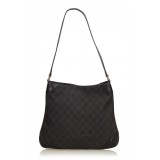 Gucci Vintage - Guccissima Canvas Shoulder Bag - Black - Leather Handbag - Luxury High Quality