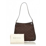 Gucci Vintage - GG Canvas Shoulder Bag - Brown - Leather Handbag - Luxury High Quality