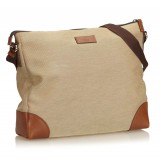 Gucci Vintage - Canvas Crossbody Bag - Brown - Leather Handbag - Luxury High Quality