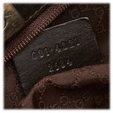 Gucci Vintage - Web Canvas Shoulder Bag - Brown - Leather Handbag - Luxury High Quality