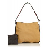 Gucci Vintage - Web Canvas Shoulder Bag - Brown - Leather Handbag - Luxury High Quality