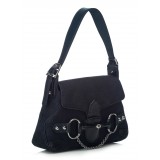 Gucci Vintage - GG Horsebit Jacquard Handbag Bag - Nero - Borsa in Pelle - Alta Qualità Luxury