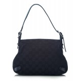 Gucci Vintage - GG Horsebit Jacquard Handbag Bag - Black - Leather Handbag - Luxury High Quality