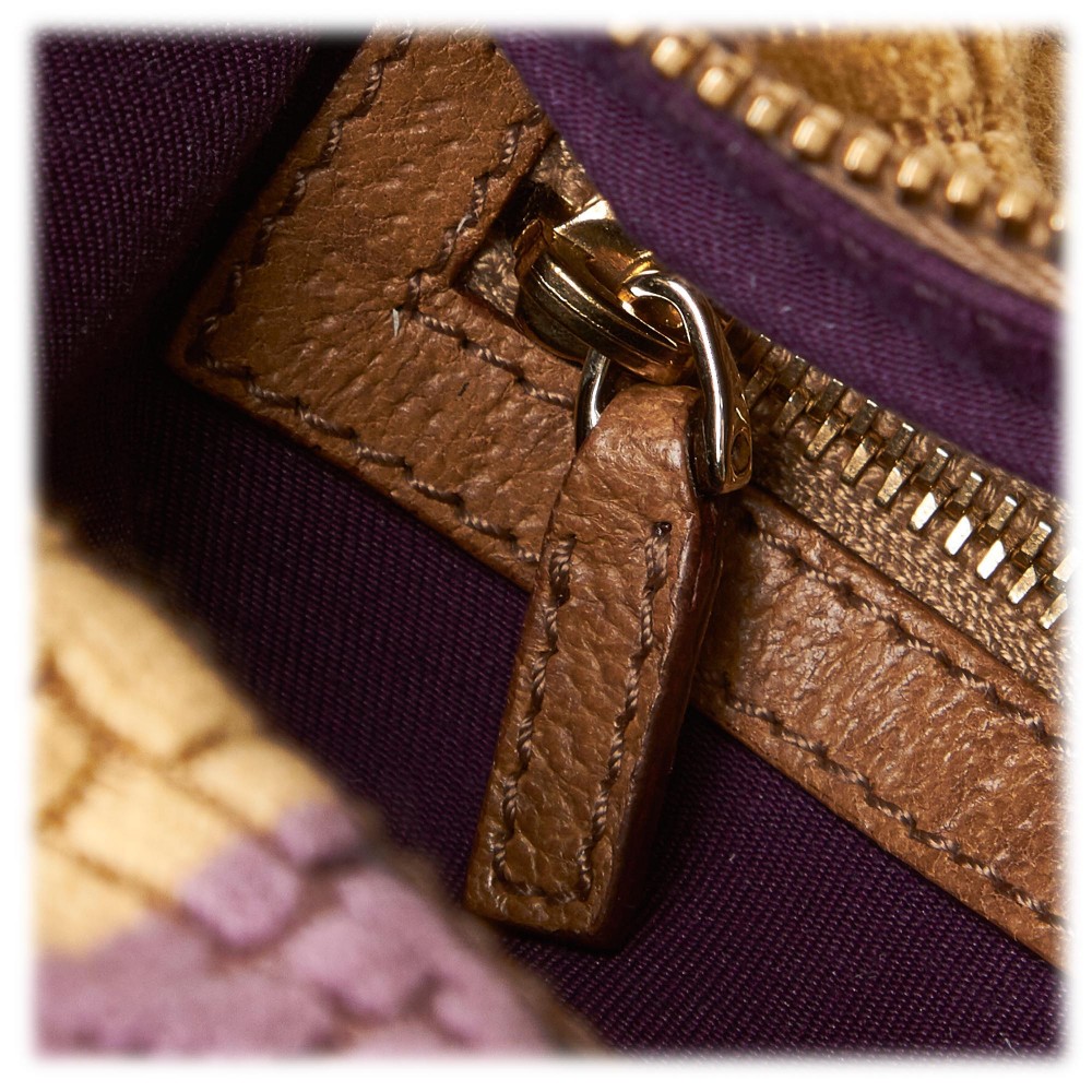 1970s Brown Logo Velvet & Leather Gucci Hobo Bag – Shrimpton Couture