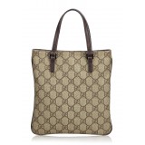 Gucci Vintage - GG Handbag Bag - Brown - Leather Handbag - Luxury High Quality